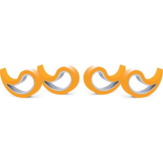 Stoppy, Stoppi, Fensterstopper, Türstopper, Türkeil, Türhaken, Fensterklammer, 4er Set (erhältlich in 14 Farben) (orange)