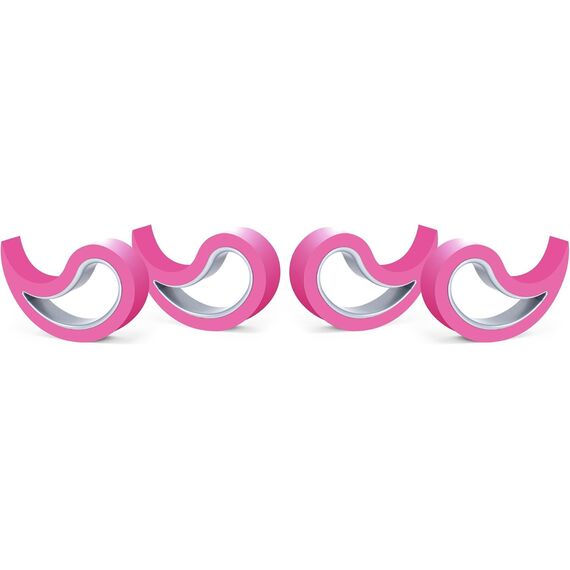 Stoppy, Stoppi, Fensterstopper, Türstopper, Türkeil, Türhaken, Fensterklammer, 4er Set (erhältlich in 14 Farben) (pink)