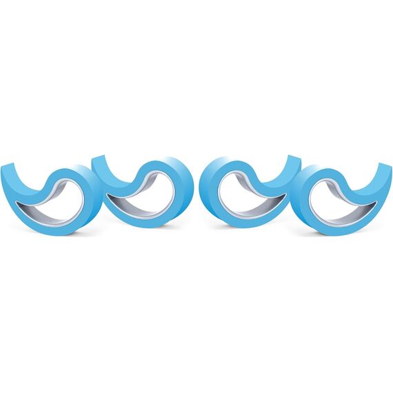 Stoppy, Stoppi, Fensterstopper, Türstopper, Türkeil, Türhaken, Fensterklammer, 4er Set (erhältlich in 14 Farben) (hellblau)