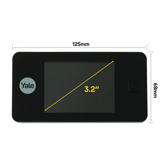 Yale Standard Digitaler Türspion 500 - Live-Ansicht - Hochwertige Kamera - Silber