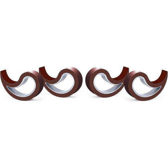 Stoppy, Stoppi, Fensterstopper, Türstopper, Türkeil, Türhaken, Fensterklammer, 4er Set (erhältlich in 14 Farben) (schokobraun)