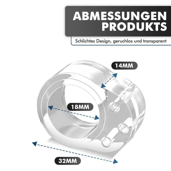 shinfly 12er Set Türstopper Klinke, Transparente PVC Türklinkenpuffer, Hochelastische Door Stopper, Wände und Türgriff Schutz, Ø18mm, Geeignet für Ø17mm-Ø20mm Türgriffe