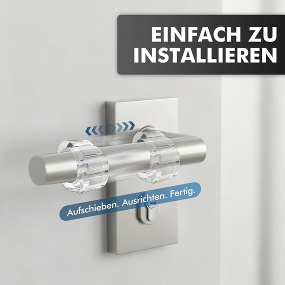 shinfly 12er Set Türstopper Klinke, Transparente PVC Türklinkenpuffer, Hochelastische Door Stopper, Wände und Türgriff Schutz, Ø18mm, Geeignet für Ø17mm-Ø20mm Türgriffe