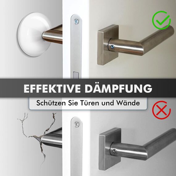 shinfly Türstopper Wand Selbstklebend, 6 Stück 60x8 mm Türpuffer Wand Bummsinchen, Wandschutz für Verschiedene Oberflächen, Wandtürstopper, Türgriffschutz bei Wänden, Vermeidet Effektiv Lärm