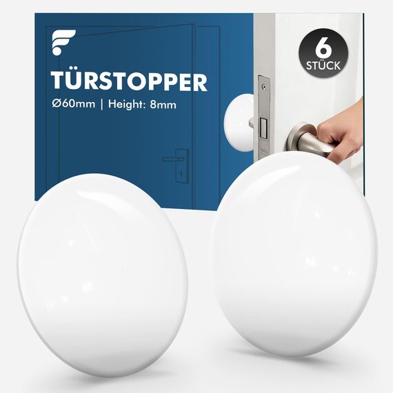 shinfly Türstopper Wand Selbstklebend, 6 Stück 60x8 mm Türpuffer Wand Bummsinchen, Wandschutz für Verschiedene Oberflächen, Wandtürstopper, Türgriffschutz bei Wänden, Vermeidet Effektiv Lärm
