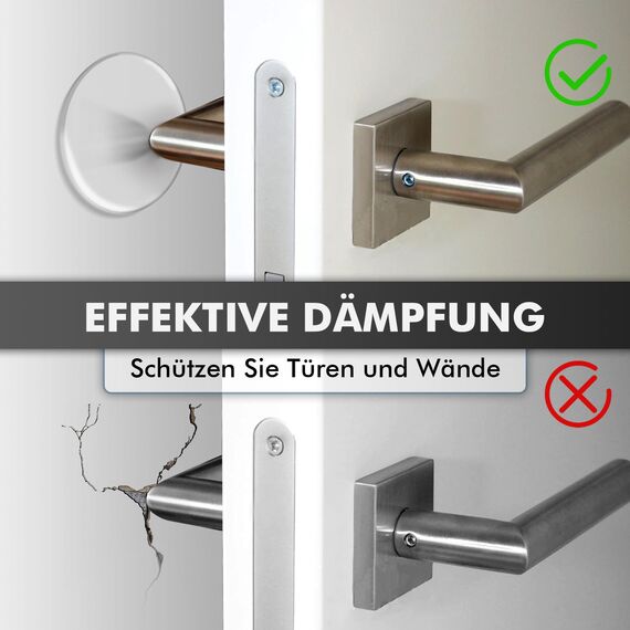 shinfly Türstopper Wand Selbstklebend - 18 stück Wandtürstopper, 40x9 mm -wandschutz, Door stopper Türen und Wände, Türstopper Wand selbstklebend für Schlafzimmer und Küche (transparent)