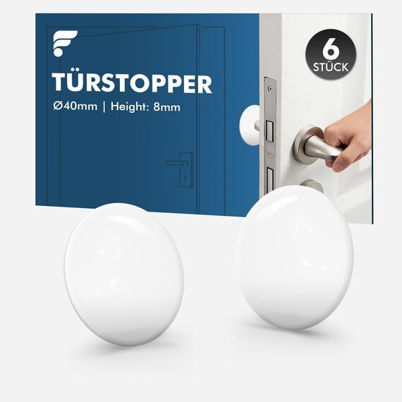 shinfly Türstopper Wand Selbstklebend, 6 Stück 40x8 mm Türpuffer Wand Bummsinchen, Wandschutz für Verschiedene Oberflächen, Wandtürstopper, Türgriffschutz bei Wänden, Vermeidet Effektiv Lärm