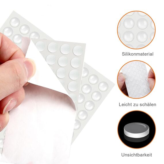 SEPGLITTER 206 Stück Anschlagpuffer Selbstklebend Elastikpuffer Türpuffer Transparent Anschlagdämpfer Gummipuffer Schutzpuffer Große Größe Möbel Sound Impact Dämpfung für Türen Schränke Tastatur