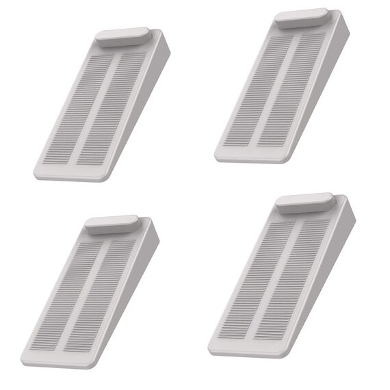 Türstopper, Yosemy 4 Stück Gummi Türkeil Rutschfest Höhenverstellbar Fensterstopper Keil, Ungiftig Kein Unangenehmer Geruch,Verwendet auf Badezimmer, Balkontür, Kinderzimmer(Hellgrau)