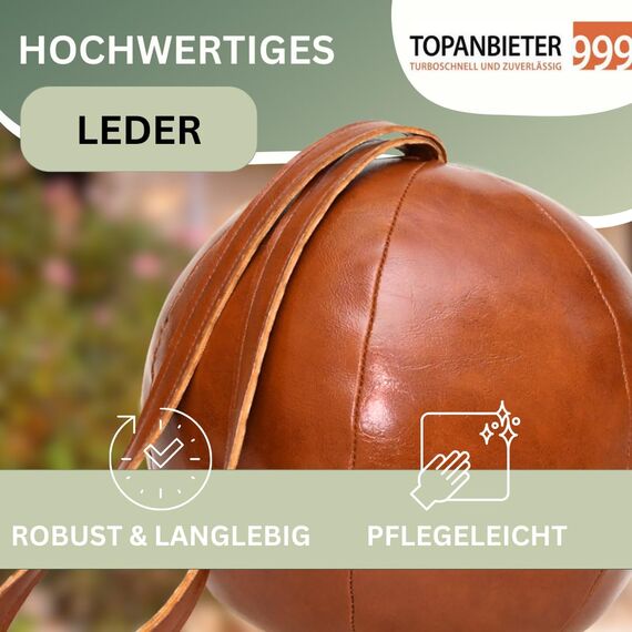 TOPANBIETER 999 Dekorativer Türstopper PU Lederball mit Schlaufe Türhalter Fensterpuffer Bodenstopper Tür Stopper (PU Lederball mit Schlaufe)