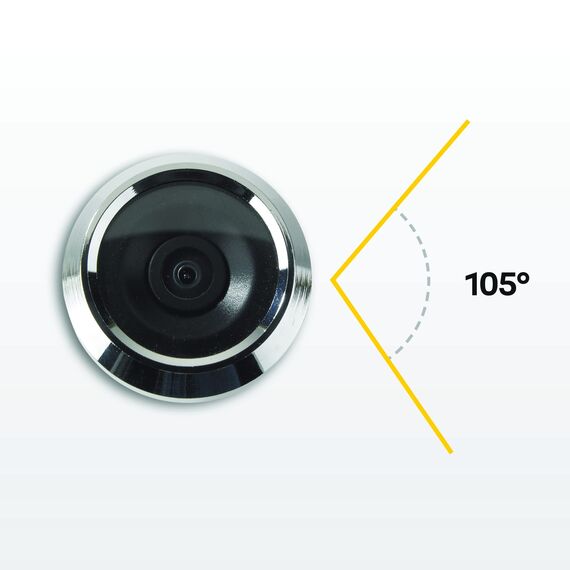 Yale Standard Digitaler Türspion 500 - Live-Ansicht - Hochwertige Kamera - Weiß