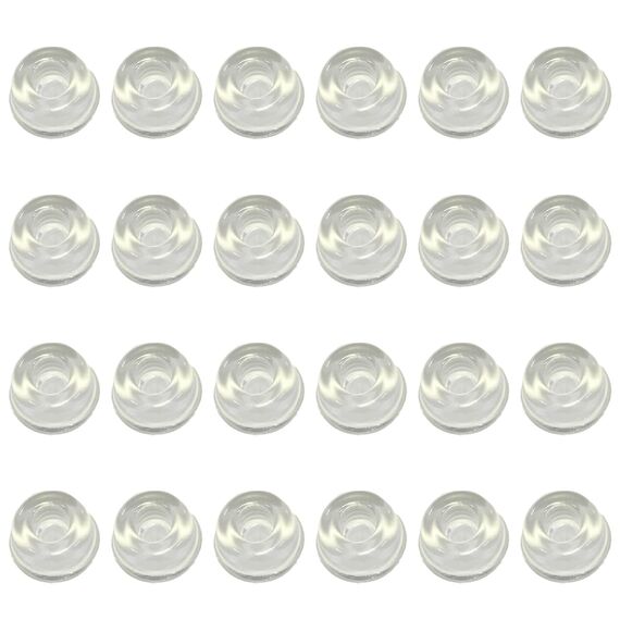 JKDHJK 24 Stück Selbstklebende Gummifüße Silikonpads Transparente Elastische Puffer Dämpfer Stoßdämpfende Knöpfe Stoßfängerpolster Für Alle Arten Von Türstoppern Küchenmöbelschutz Schallabsorption
