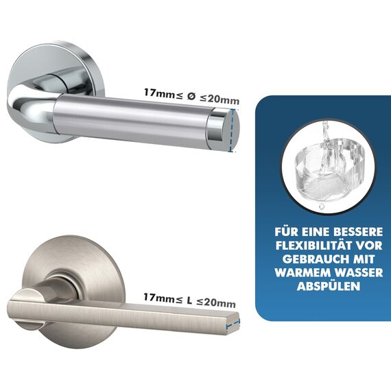 shinfly 12er Set Türstopper Klinke, Transparente PVC Türklinkenpuffer, Hochelastische Door Stopper, Wände und Türgriff Schutz, Ø18mm, Geeignet für Ø17mm-Ø20mm Türgriffe