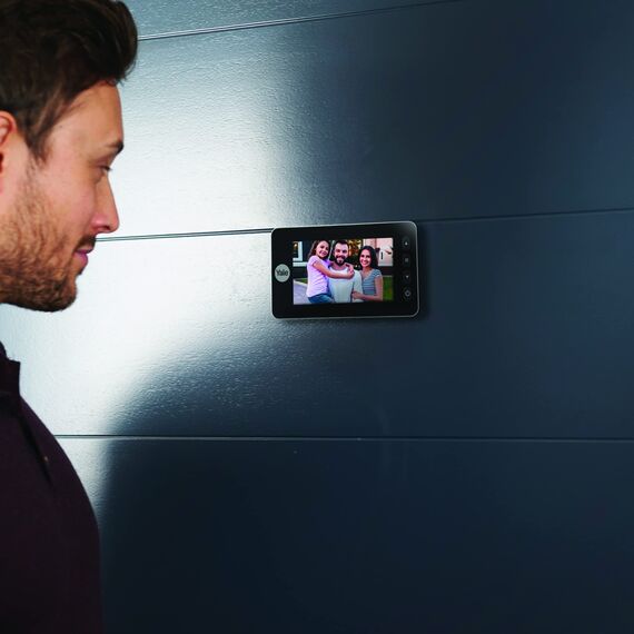 Yale Digital Door Viewer Auto Imaging- 5800 - Silber - Aufgenommen Bilder/Videos - Integrierte Türklingel - Live -Betrachtung - Bewegungserkennung - Silber