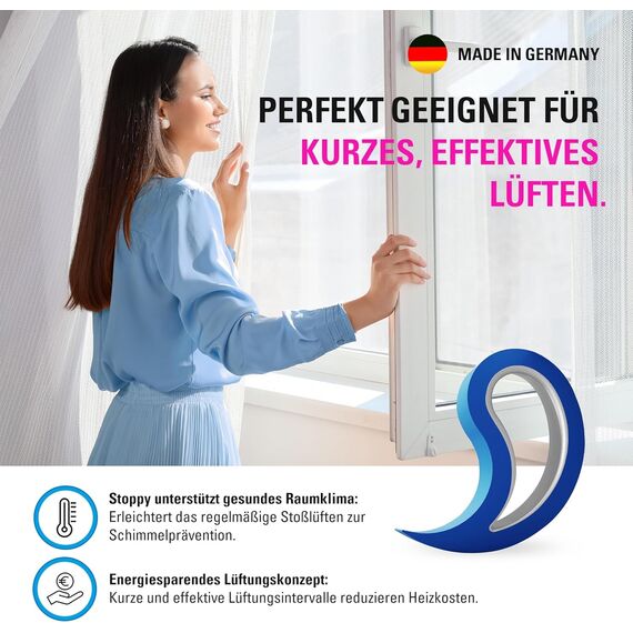 Stoppy, Stoppi, Fensterstopper, Türstopper, Türkeil, Türhaken, Fensterklammer, 4er Set (erhältlich in 14 Farben) (limette)