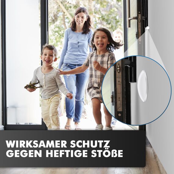 shinfly Türstopper Wand Selbstklebend, 6 Stück 40x8 mm Türpuffer Wand Bummsinchen, Wandschutz für Verschiedene Oberflächen, Wandtürstopper, Türgriffschutz bei Wänden, Vermeidet Effektiv Lärm