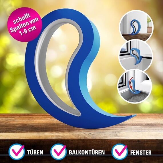 Stoppy, Stoppi, Fensterstopper, Türstopper, Türkeil, Türhaken, Fensterklammer, 4er Set (erhältlich in 14 Farben) (lila)