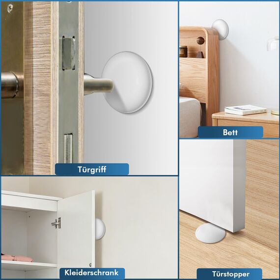 shinfly Türstopper Wand Selbstklebend, 6 Stück 60x8 mm Türpuffer Wand Bummsinchen, Wandschutz für Verschiedene Oberflächen, Wandtürstopper, Türgriffschutz bei Wänden, Vermeidet Effektiv Lärm