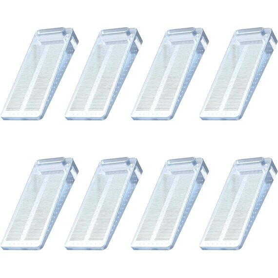 Türstopper Boden, Yosemy Gummi Türkeil Rutschfest Höhenverstellbar Fensterstopper Keil, Ungiftig Kein Unangenehmer Geruch, für Alle Hartböden,Badezimmer, Balkontür, Kinderzimmer (Transparent, 8stk)