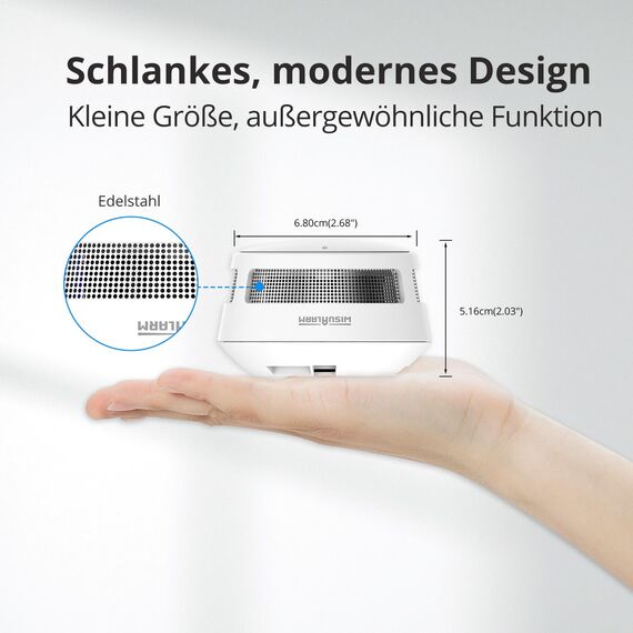Rauchmelder, 10 Jahre Batterie, Rauchmelder für Zuhause, Feueralarm mit Stummschaltfunktion aus der Ferne, große Test-/Stummschalttaste, konform mit EN14604 (5 Stück)