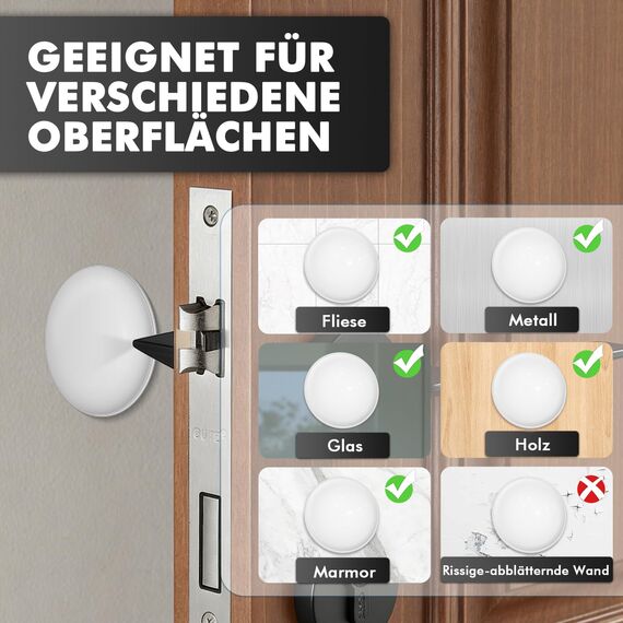 shinfly Türstopper Wand Selbstklebend, 6 Stück 40x8 mm Türpuffer Wand Bummsinchen, Wandschutz für Verschiedene Oberflächen, Wandtürstopper, Türgriffschutz bei Wänden, Vermeidet Effektiv Lärm