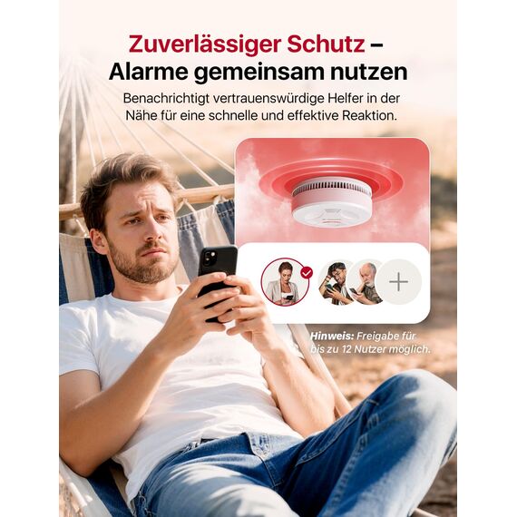 X-Sense Smart-Rauchmelder WLAN mit Magnethalterung, Zertifiziert nach EN 14604, Rauchmelder vernetzt, App-Steuerung, mit Basisstation SBS50, funkvernetzter Feuermelder, SD11-MR31, 3 Stück