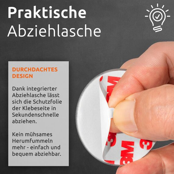 ECENCE Rauchmelder Magnethalter 5 Stück Selbstklebende Magnethalterung für Rauchmelder Ø 50mm schnelle & sichere Montage ohne Bohren und Schrauben für alle Feuermelder und Rauchwarnmelder