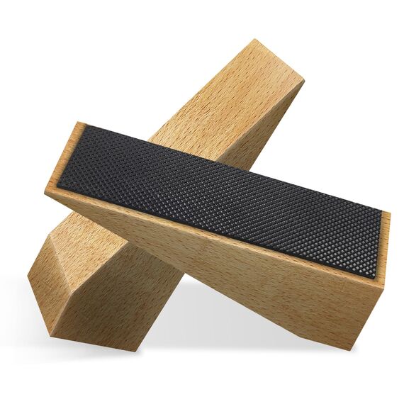 2er Pack Holz-Türstopper - Rutschfeste Türstoppers boden für alle Türtypen und Oberflächen - Jeder Türkeile 1,4 Zoll dick, 4,3 Zoll lang mit Gummi - Door Stopper