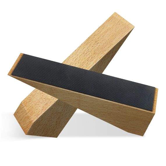 2er Pack Holz-Türstopper - Rutschfeste Türstopper boden für alle Türtypen und Oberflächen - Jeder Türkeile 2 Zoll dick, 6,3 Zoll lang mit Gummi - Door Stopper