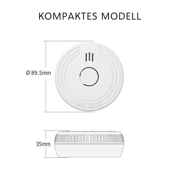 ELRO FS1805M | 2-Teiliges Rauchmelder-Set | Magnetisches Befestigungsset | 5 Jahre Batterie | Entspricht der europäischen Norm EN14604 | Weiß | Set mit 2 Stück