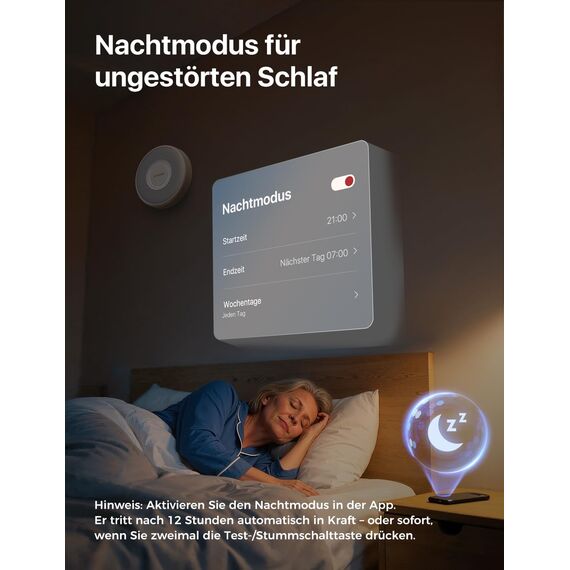 X-Sense Intelligenter WLAN-Rauchmelder mit Sprachalarmsystem und 17 Standorten, Feuermelder, Rauchwarnmelder, nur 33 mm dünn, XS0B-iR, 3 Stück