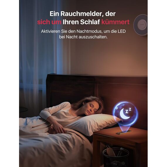 X-Sense Smarter Rauchmelder WLAN mit Sprachausgabe und 17 Standorten, Feuermelder, Rauchmelder vernetzt, 33 mm, SBS50 Basisstation erforderlich, XS0B-MR, 3 Stück