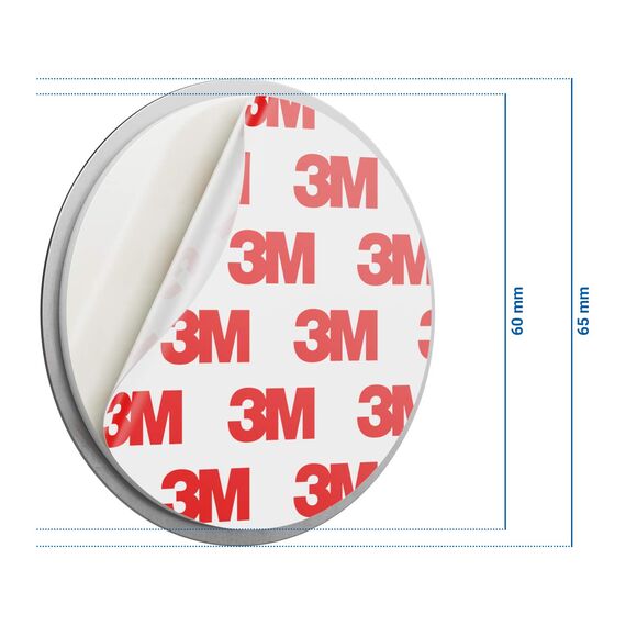 deleyCON 4X Magnetbefestigung für Rauchmelder Magnethalter Feuermelder Selbstklebende Magnethalterung Klebefläche 65mm Durchmesser