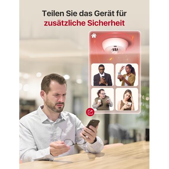 X-Sense funkvernetzter Hitzemelder mit versiegelter 10-Jahres-Batterie und einfacher Installation, Wärmemelder kompatibel mit Basisstation, XH02-M, 1-Pack