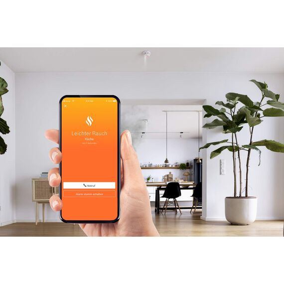 Bosch Smart Home Rauchmelder Twinguard mit Luftqualitätsmessung und App-Funktion, kompatibel mit Apple Homekit