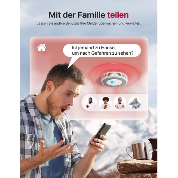 X-Sense XP0A-iR Rauch und CO Melder mit Sprachalarm und Standortansage, WLAN Kombinierter Rauch- und Kohlenmonoxidmelder für 17 festlegbare Räume，kompatibel mit der X-Sense Home Security-App, 2er Set