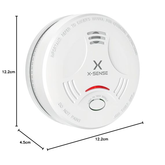 X-Sense Rauchmelder 10 Jahre Batterie, Feuermelder TÜV Rheinland Zertifiziert, Rauchwarnmelder mit Stummschaltung und Selbsttest Funktion, SD11, 1er Set