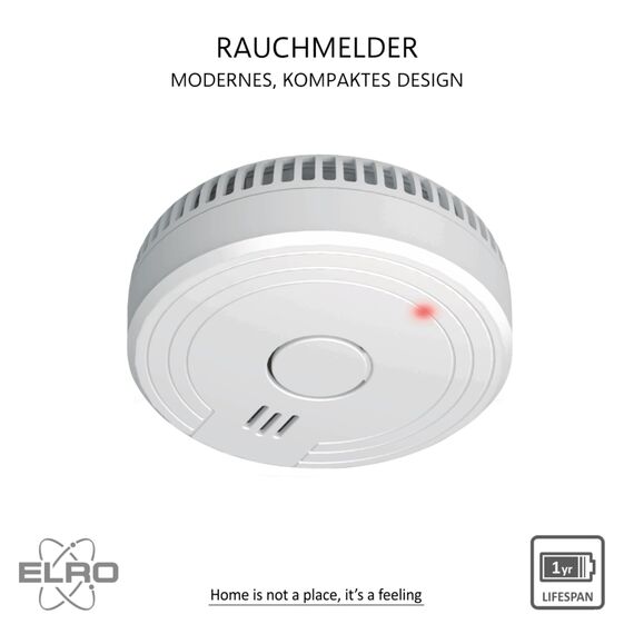 ELRO FS1801 Rauchmelder - Entspricht der Europäischen Norm EN14604 - 10 Stück