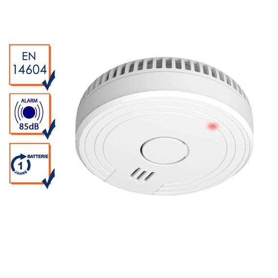 ELRO FS1801 Rauchmelder | 10 Jahre Sensor | Entspricht der Europäischen Norm EN14604 | Weiß | 1 Stück