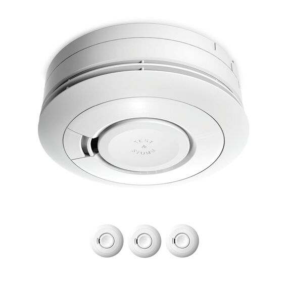 Ei Electronics Ei650 Rauchwarnmelder, Rauchmelder im 3er Set, Stand-Alone-Gerät mit Batterie für 10 Jahre, Testsieger Stiftung Warentest, weiß