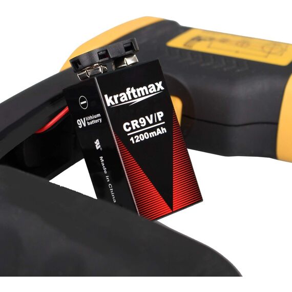 kraftmax 3X 9V Block Lithium Hochleistungs- Longlife Batterien für Rauchmelder/Feuermelder - 10 Jahre Batterie Lebensdauer