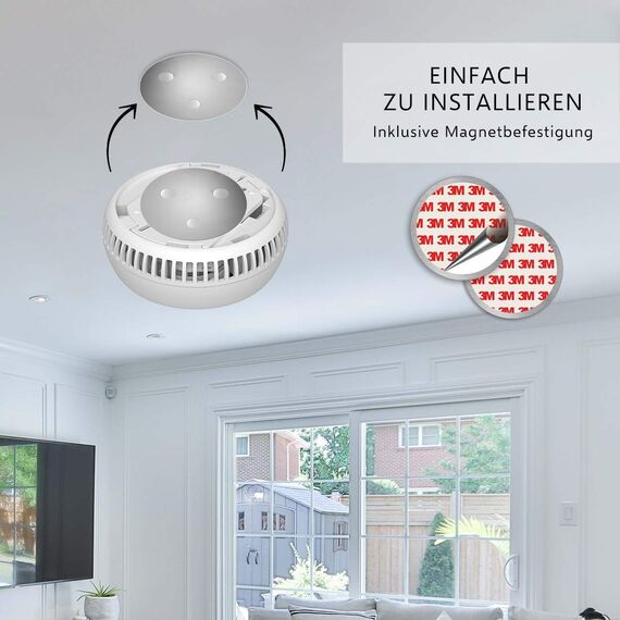 10-Pack ELRO FS1805M Rauchmelder mit 5-Jahres-Batterie und Magnethalterung – Entspricht der Europäischen Norm EN14604
