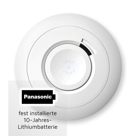 Ei Electronics Ei650 Rauchwarnmelder, Rauchmelder im 10er Set, Stand-Alone-Gerät mit Batterie für 10 Jahre, Testsieger Stiftung Warentest, weiß