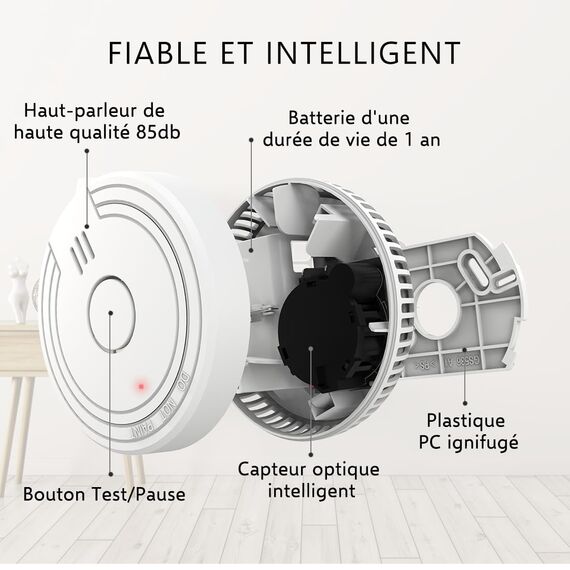 ELRO FS1801 Rauchmelder | 10 Jahre Sensor | Entspricht der Europäischen Norm EN14604 | Weiß | 1 Stück (Packung mit 2)