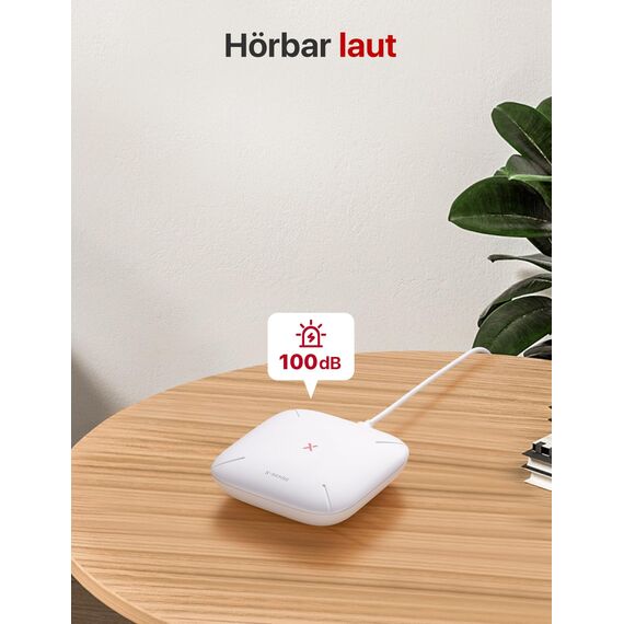 X-Sense Smart Home-Basisstation – Kompaktes Design, erfordert 2,4-GHz-WLAN, mit 2-in-1-Taste für Stummschaltung/Paarung, Modell SBS50