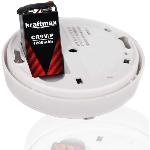 kraftmax 3X 9V Block Lithium Hochleistungs- Longlife Batterien für Rauchmelder/Feuermelder - 10 Jahre Batterie Lebensdauer