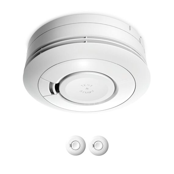 Ei Electronics Ei650 Rauchwarnmelder, Rauchmelder im 2er Set, Stand-Alone-Gerät mit Batterie für 10 Jahre, Testsieger Stiftung Warentest, weiß