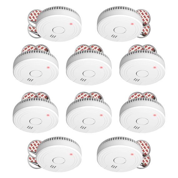 10-Pack ELRO FS1805M Rauchmelder mit 5-Jahres-Batterie und Magnethalterung – Entspricht der Europäischen Norm EN14604