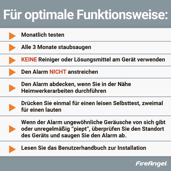 Fire Angel Optischer Rauchmelder - Q-Label - Rauchmelder mit 10 Jahre Batterie für Ihr Heim mit Test-/Stummschaltungstaste - Ersatz für Fire Angel ST-622/ST-620 - Feuermelder mit Frühwarnsystem - Weiß