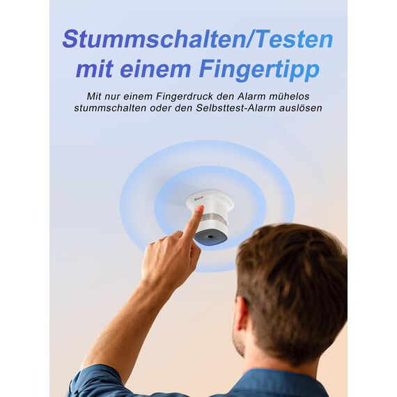 Heiman Mini Rauchmelder 5er Set – Red Dot Design Award, 10 Jahre Batterielaufzeit, EN14604, TÜV, CE, UKCA, DBI Zertifiziert, 85 dB Alarm, Feuermelder, Rauchwarnmelder mit fotoelektrischem Sensor